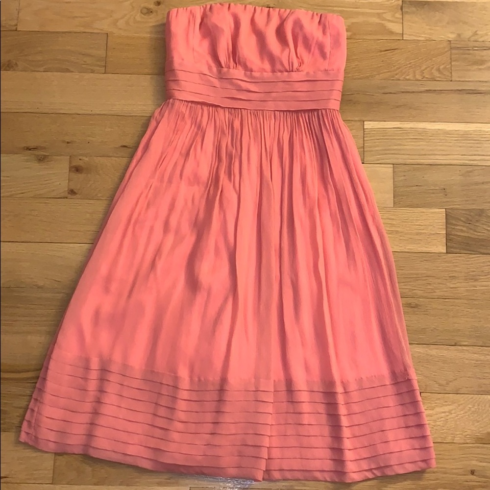 Silk Juliet Cocktail Party Dress, Midi, 2, Strapless. Bridesmaid